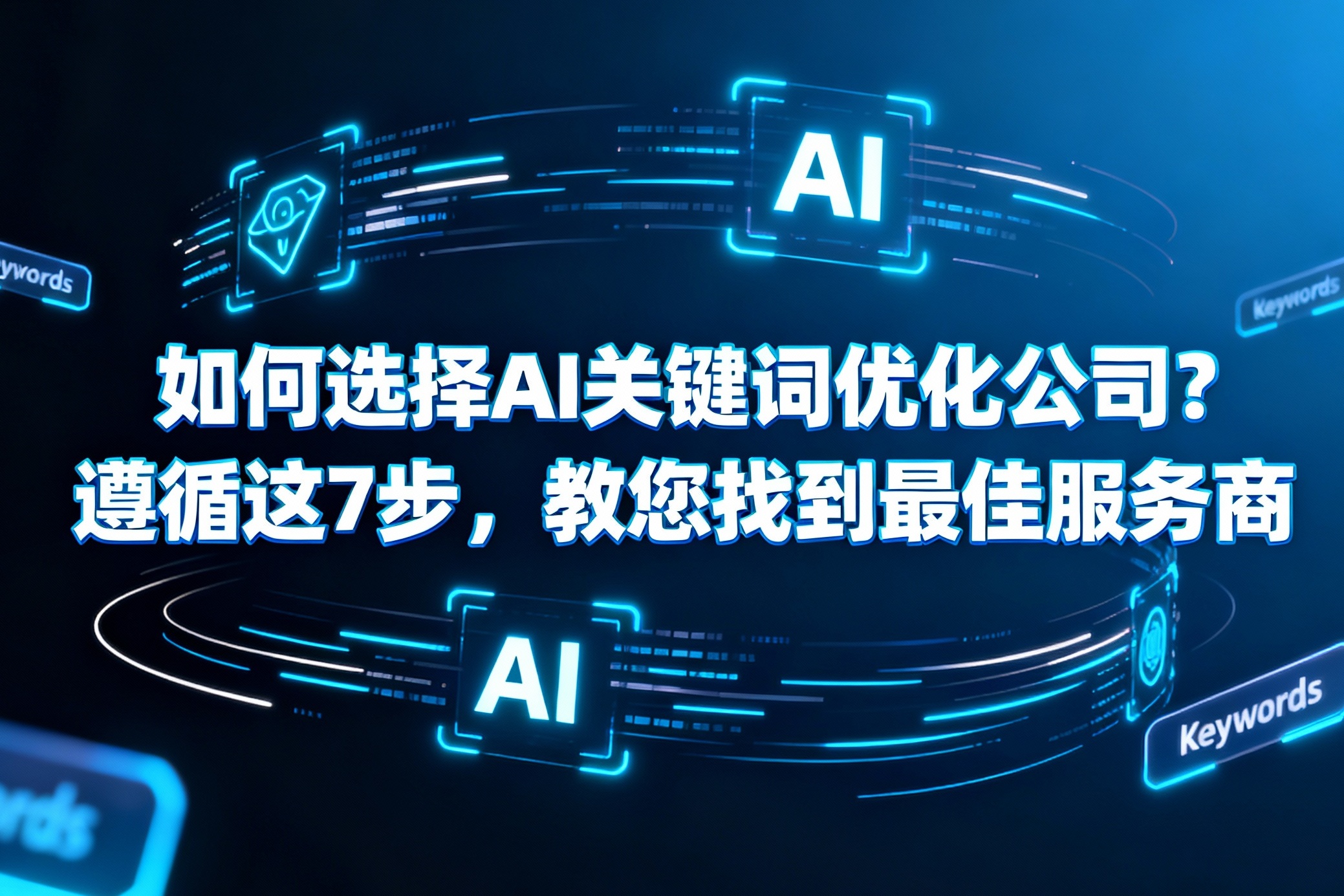 jimeng-2025-11-07-7504-_你是一名优秀的设计师，现在需要你帮我生成一张图。图上的文字是“如何选择AI关键....jpg